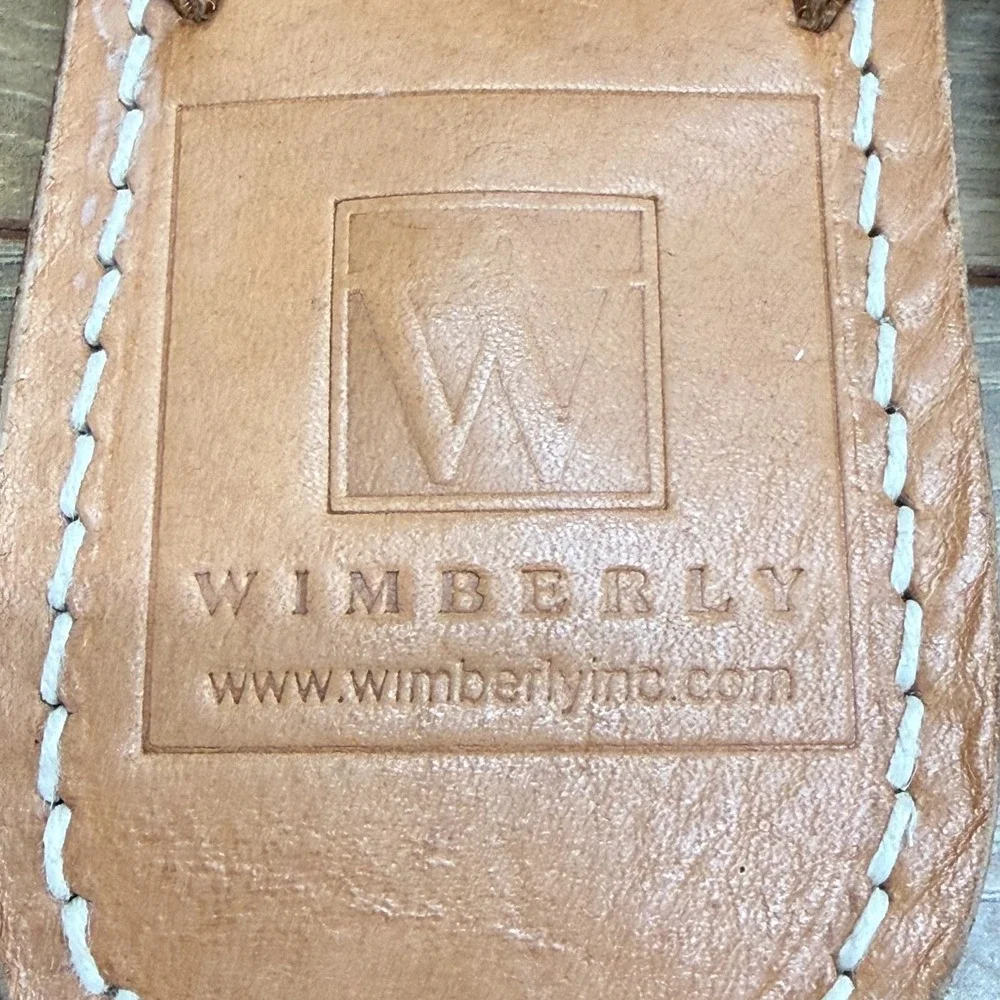 Wimberly Flip Flop Sandals Womens 8 Tan Leather Star Fish Medallion USA Made